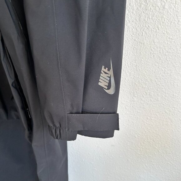 Nike Jacket NikeLab Collection Oversize Black Rain Coat Parka AV8282 - Picture 5 of 15